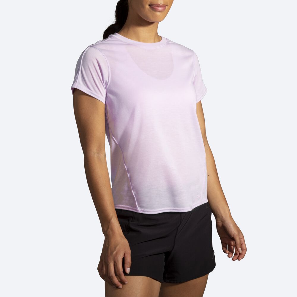 Brooks Distance Short Sleeve Női Póló Lila | HU748910