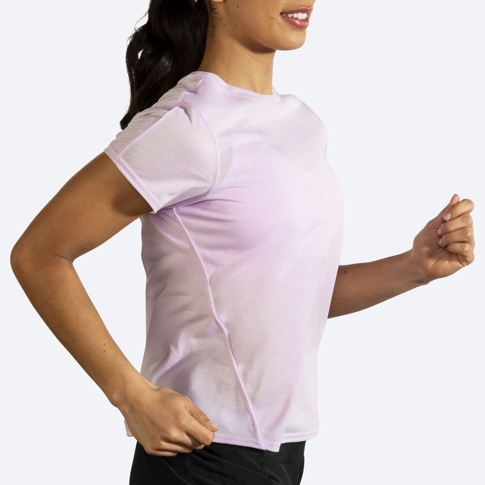 Brooks Distance Short Sleeve Női Póló Lila | HU748910