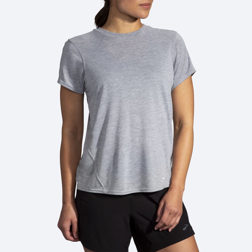 Brooks Distance Short Sleeve Női Póló Szürke | HU914358