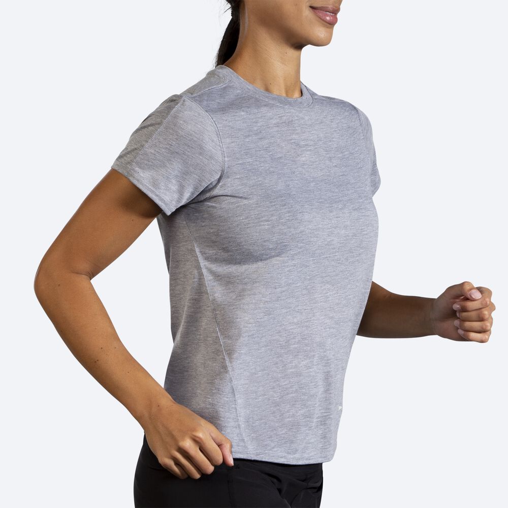 Brooks Distance Short Sleeve Női Póló Szürke | HU914358