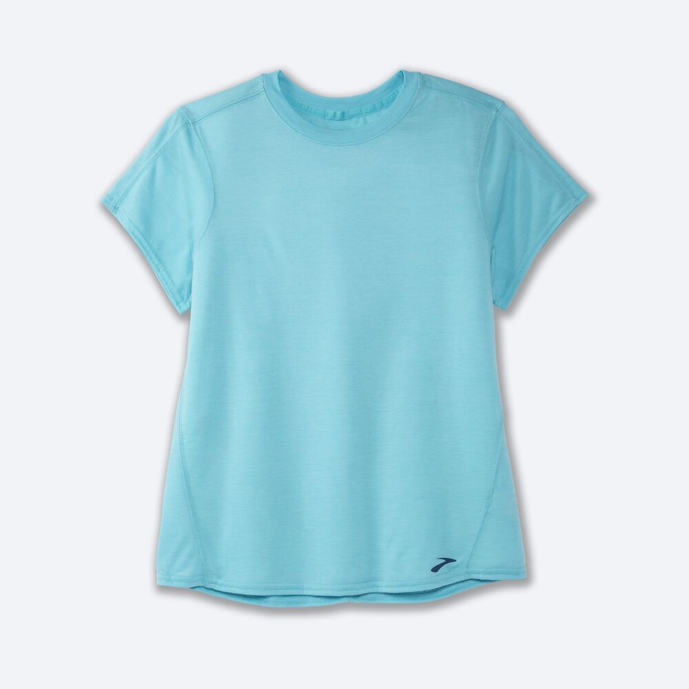 Brooks Distance Short Sleeve Női Póló Türkiz | HU981574