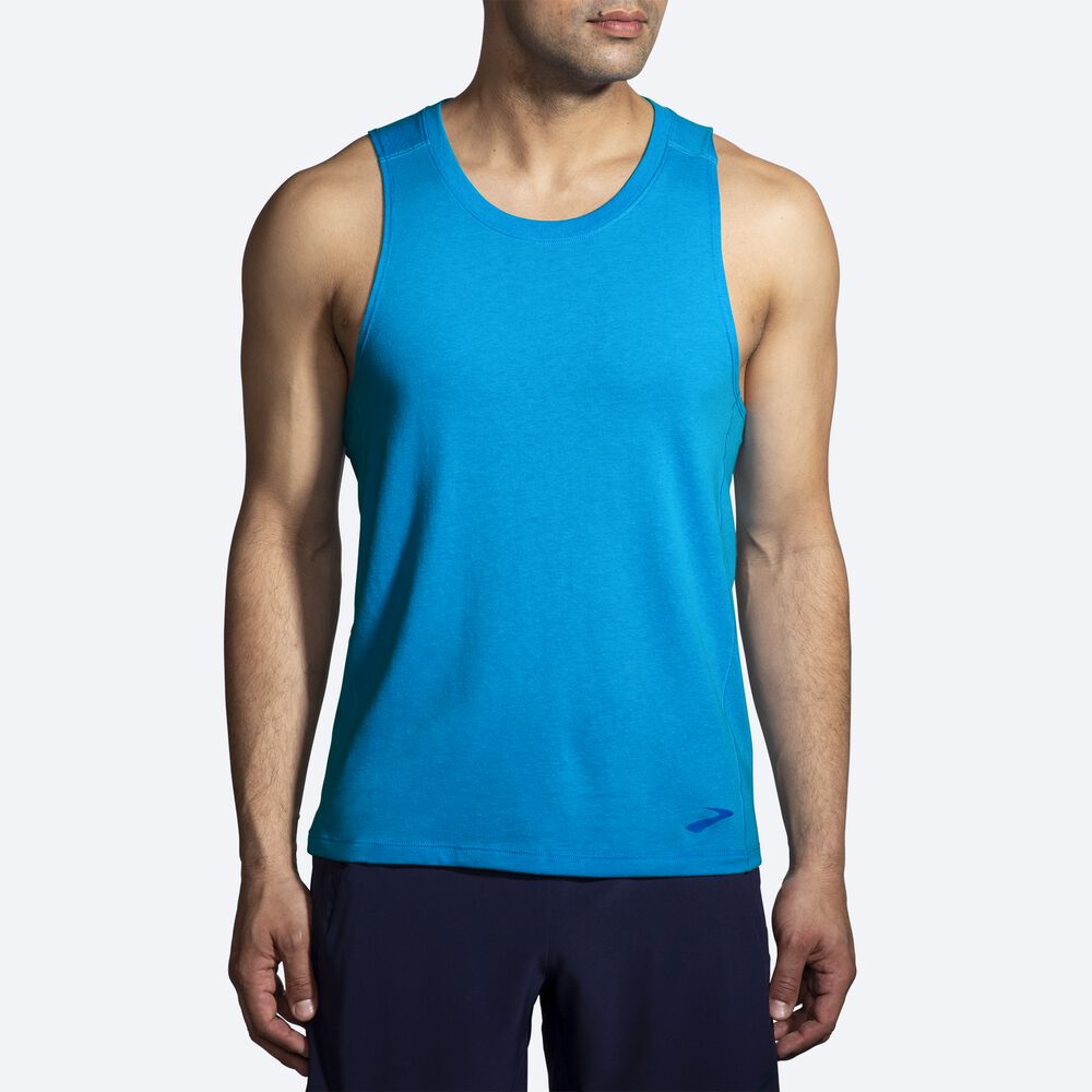 Brooks Distance Tank 2.0 Férfi Ujjatlan Póló Kék | HU394167