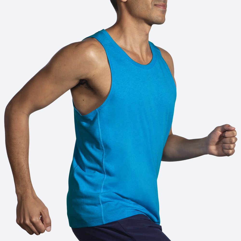 Brooks Distance Tank 2.0 Férfi Ujjatlan Póló Kék | HU394167