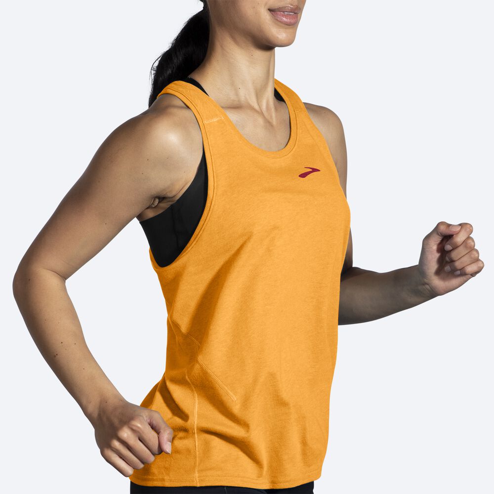 Brooks Distance Tank 2.0 Női Ujjatlan Póló Narancssárga | HU186732