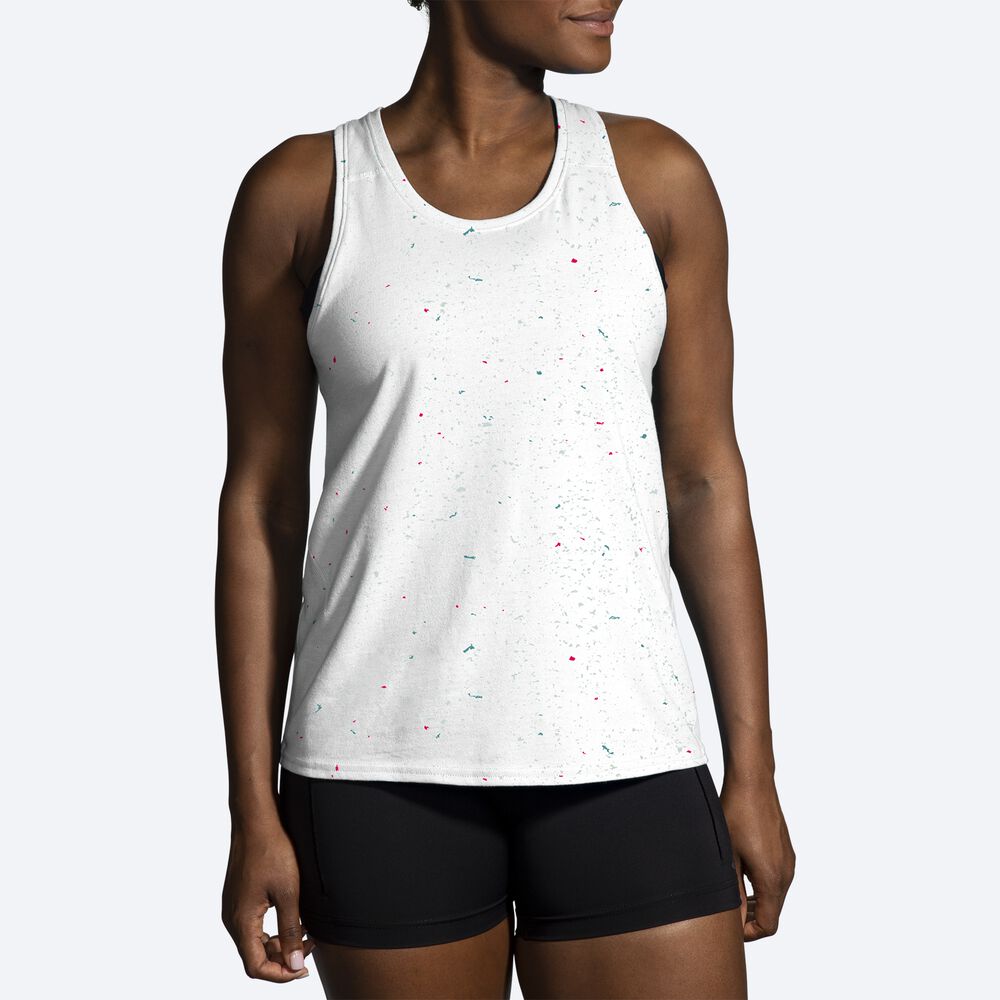 Brooks Distance Tank 2.0 Női Ujjatlan Póló Fehér | HU395701