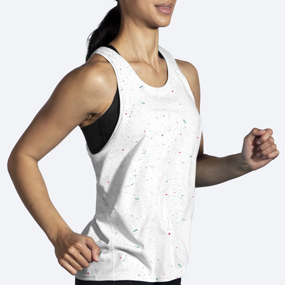 Brooks Distance Tank 2.0 Női Ujjatlan Póló Fehér | HU395701