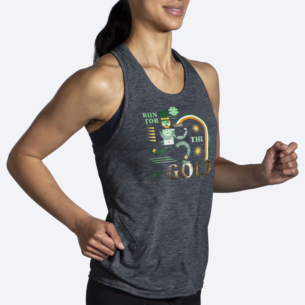 Brooks Distance Tank 2.0 Női Ujjatlan Póló Szürke | HU742389