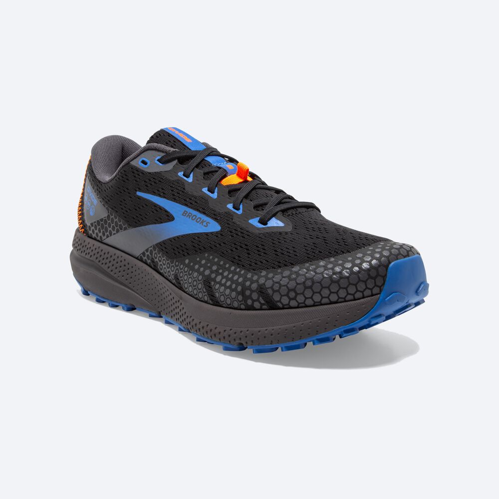 Brooks Divide 3 Férfi Terepfutó Cipő Fekete/Kék | HU692473