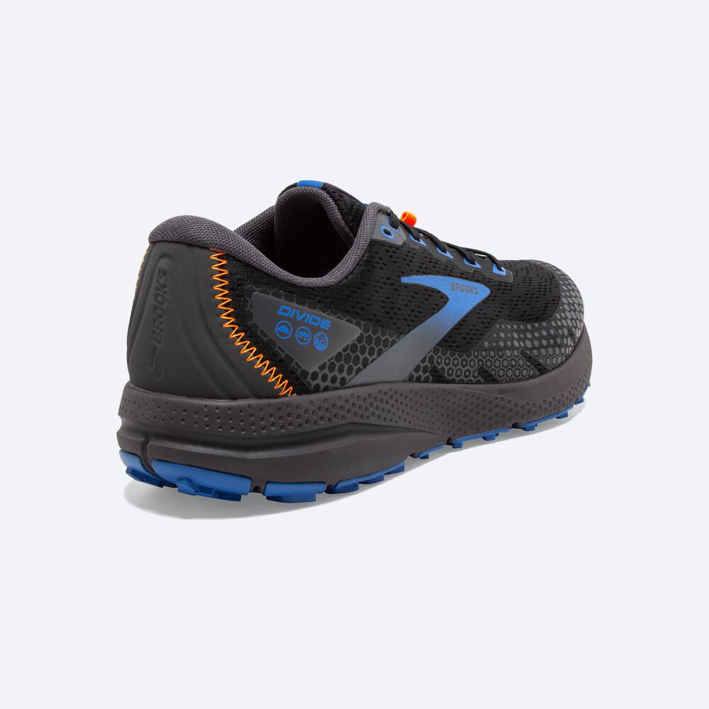 Brooks Divide 3 Férfi Terepfutó Cipő Fekete/Kék | HU692473