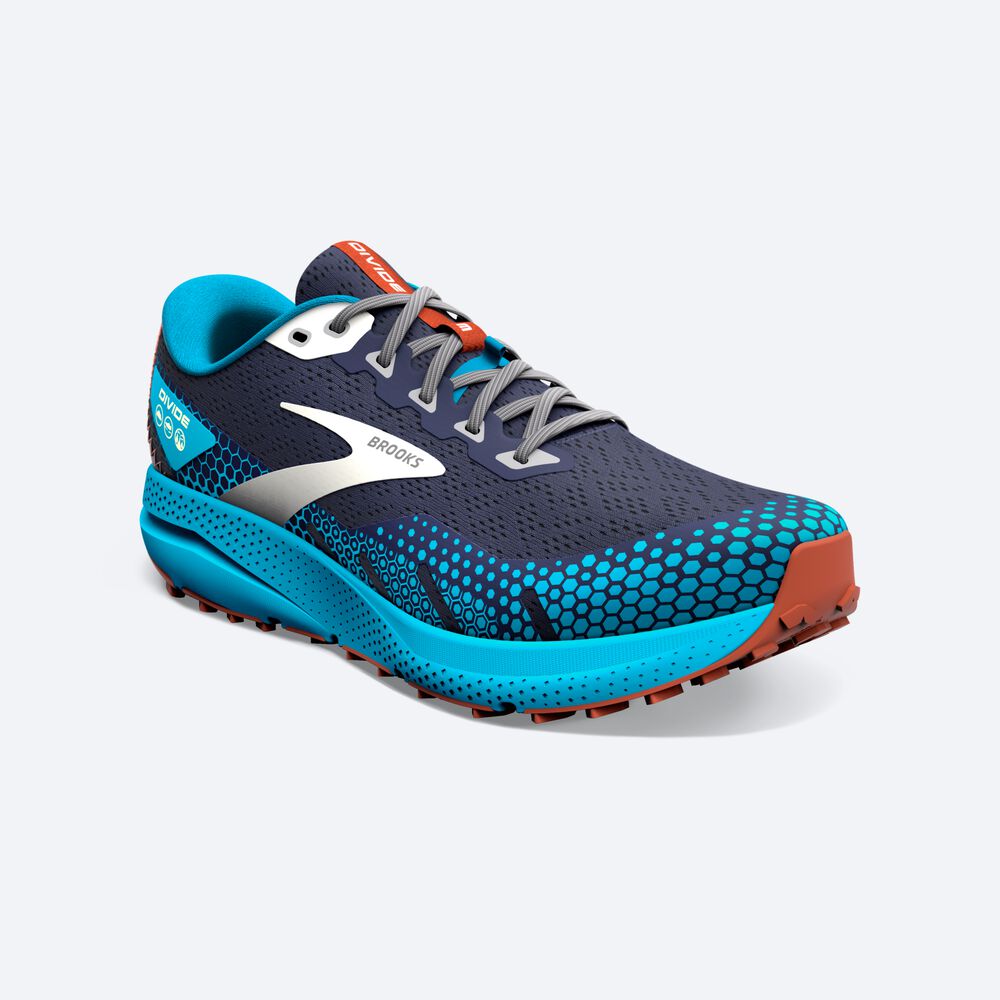 Brooks Divide 3 Férfi Terepfutó Cipő Sötétkék/Kék | HU705634