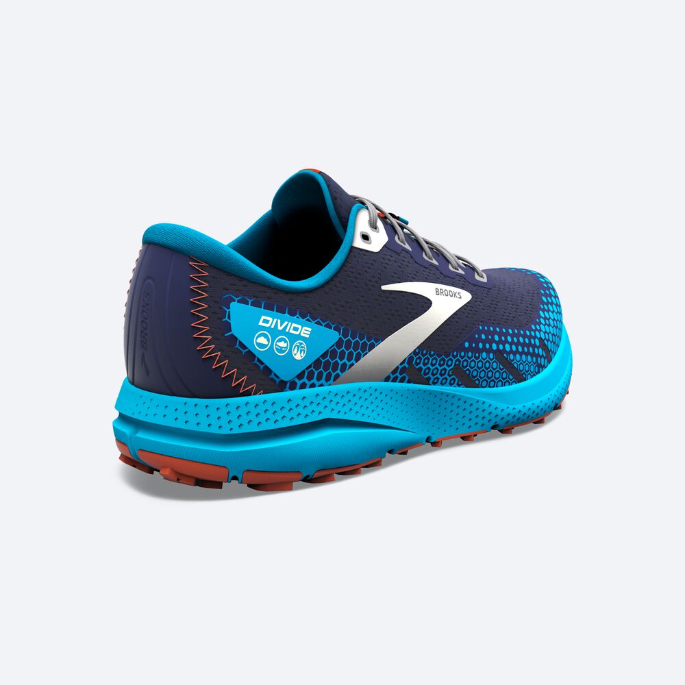 Brooks Divide 3 Férfi Terepfutó Cipő Sötétkék/Kék | HU705634