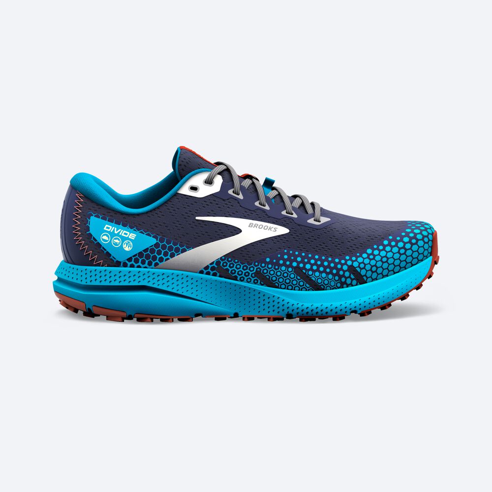 Brooks Divide 3 Férfi Terepfutó Cipő Sötétkék/Kék | HU705634