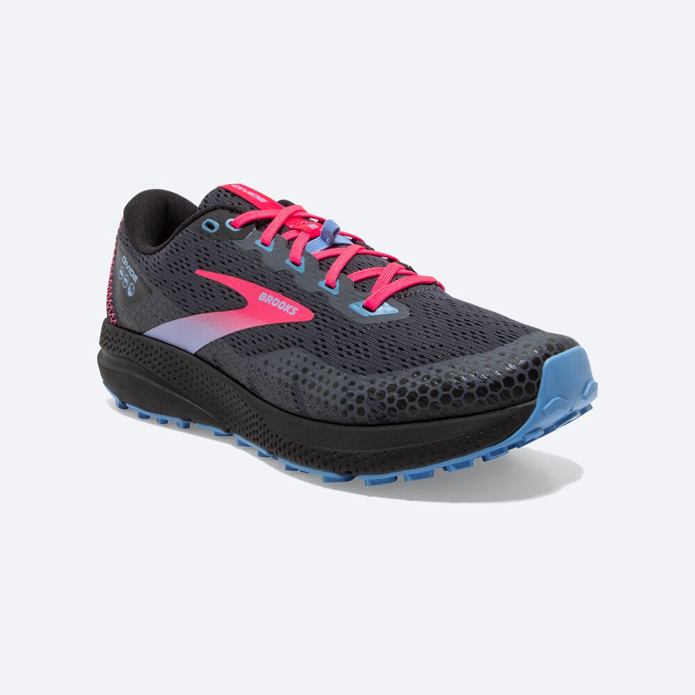 Brooks Divide 3 Női Terepfutó Cipő Fekete/Rózsaszín | HU285019