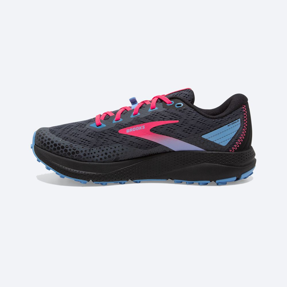 Brooks Divide 3 Női Terepfutó Cipő Fekete/Rózsaszín | HU285019