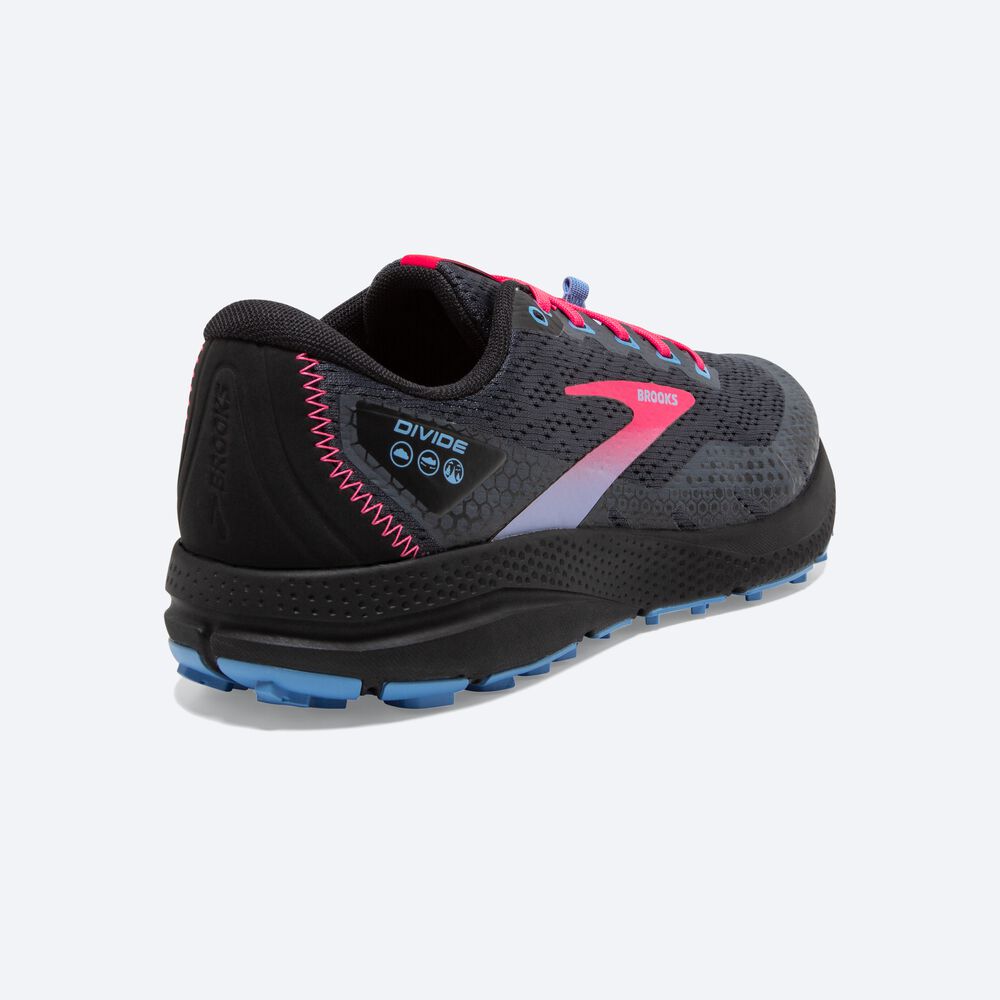 Brooks Divide 3 Női Terepfutó Cipő Fekete/Rózsaszín | HU285019