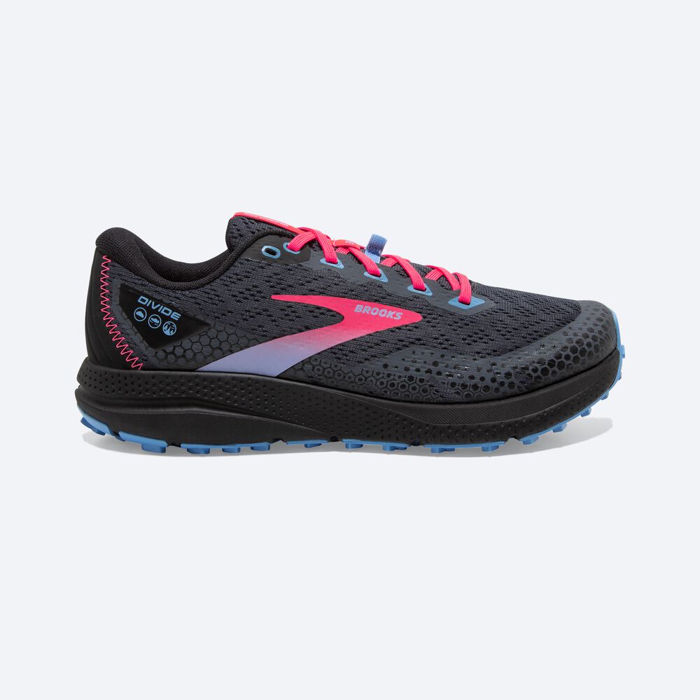 Brooks Divide 3 Női Terepfutó Cipő Fekete/Rózsaszín | HU285019