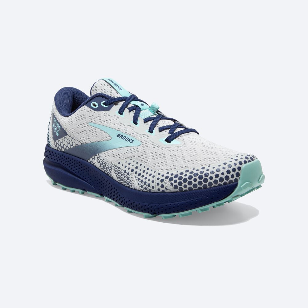 Brooks Divide 3 Női Terepfutó Cipő Szürke/Kék | HU835924