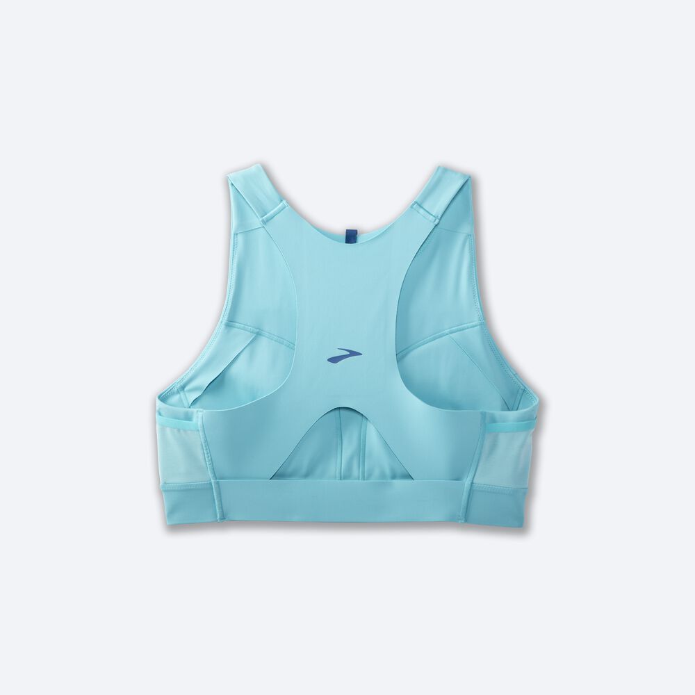 Brooks Drive 3 Pocket Run Bra Női Sportmelltartó Türkiz | HU902514