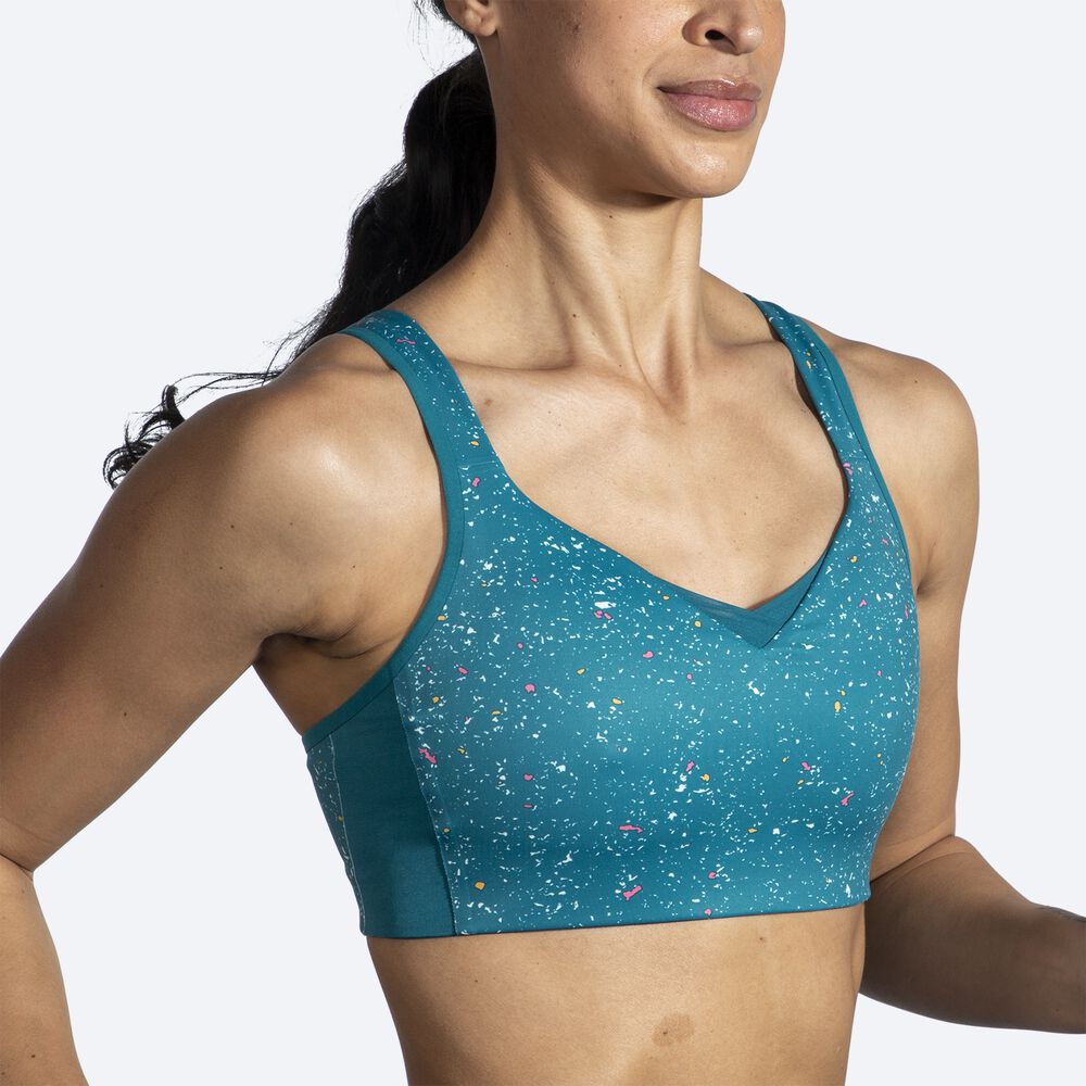 Brooks Drive Convertible Run Bra Női Sportmelltartó Zöld | HU120465