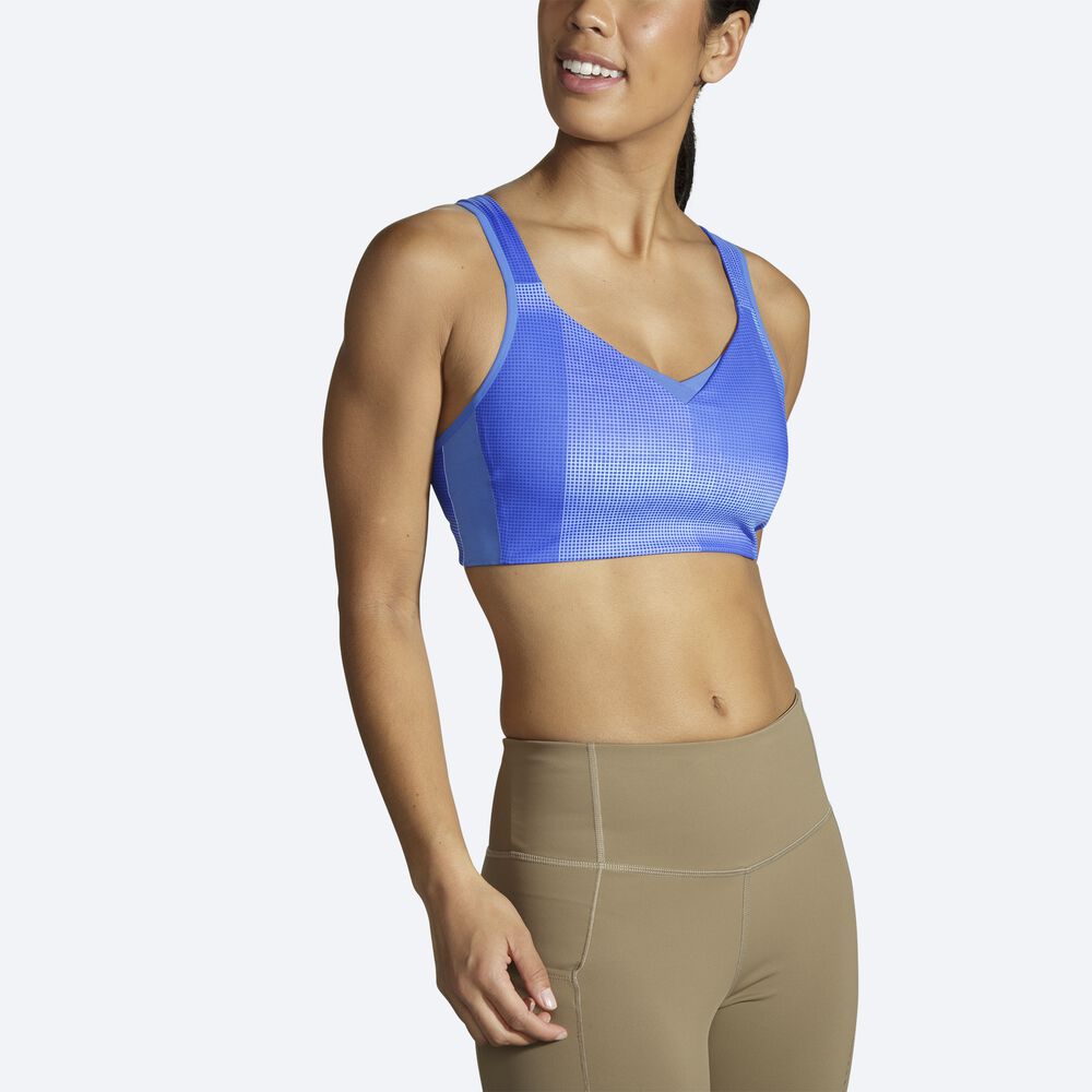 Brooks Drive Convertible Run Bra Női Sportmelltartó Kék | HU139640