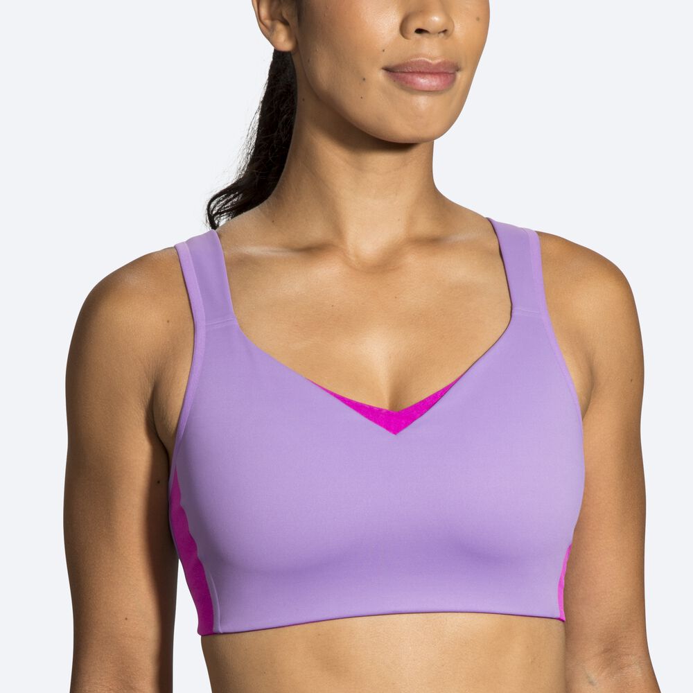 Brooks Drive Convertible Run Bra Női Sportmelltartó Lila | HU395064