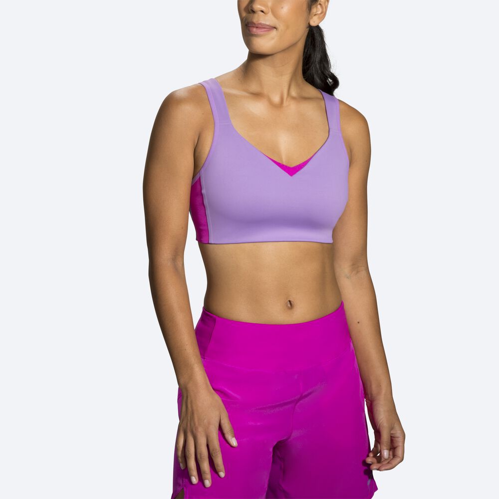 Brooks Drive Convertible Run Bra Női Sportmelltartó Lila | HU395064