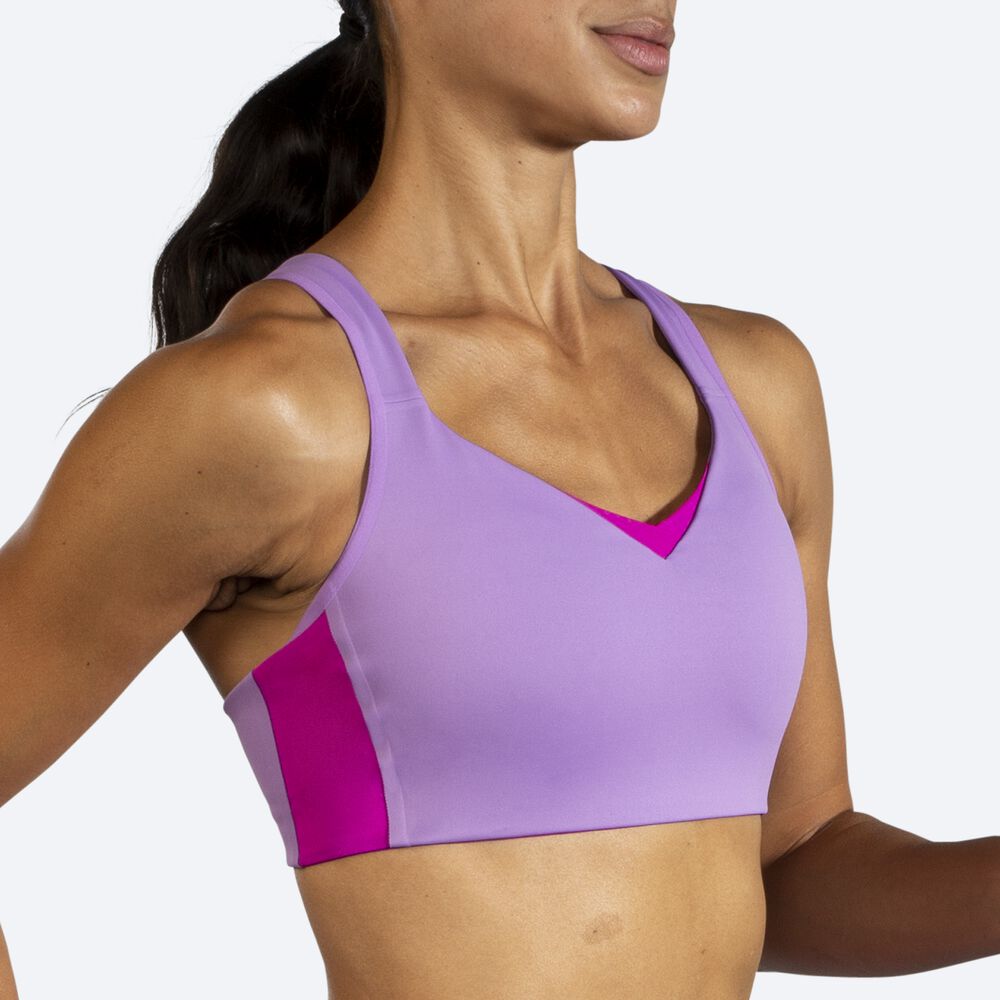 Brooks Drive Convertible Run Bra Női Sportmelltartó Lila | HU395064