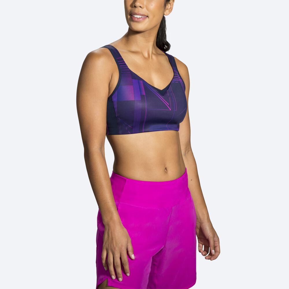 Brooks Drive Convertible Run Bra Női Sportmelltartó Sötétkék | HU582914