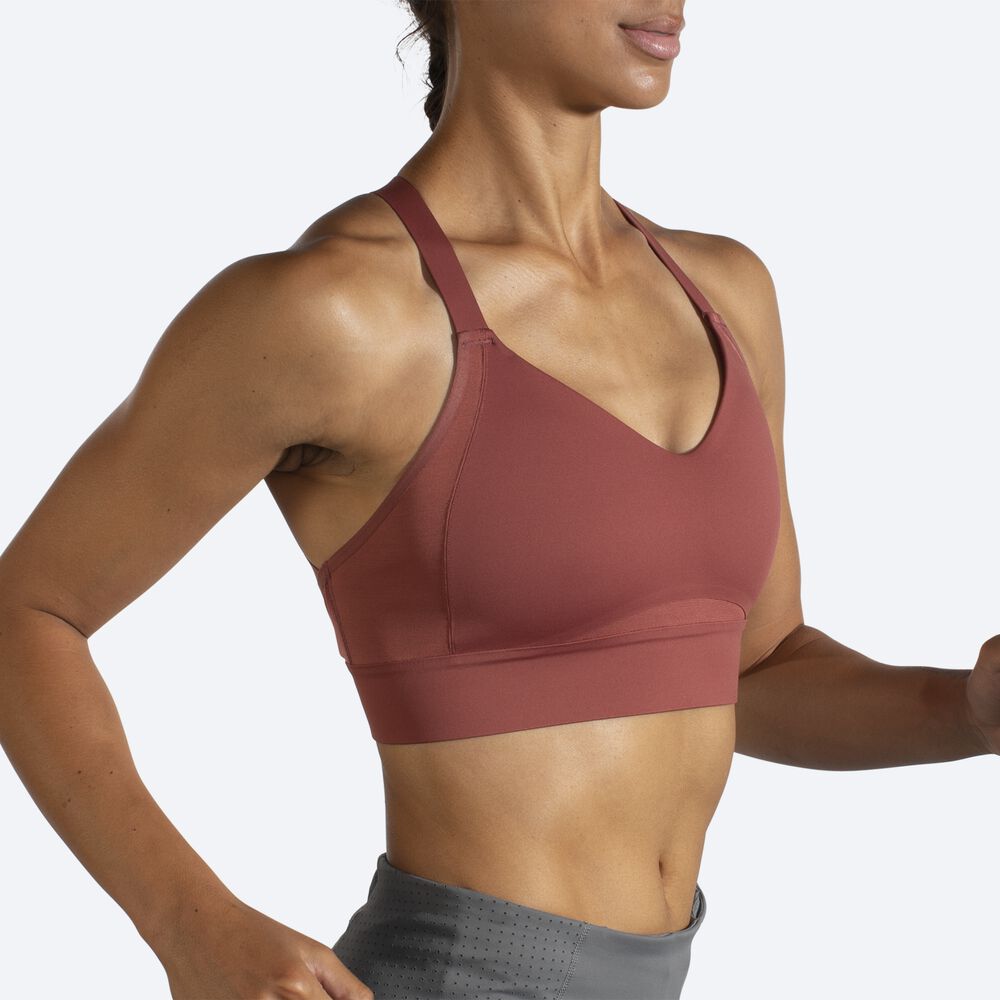 Brooks Drive Interlace Run Bra Női Sportmelltartó Terracotta | HU295673