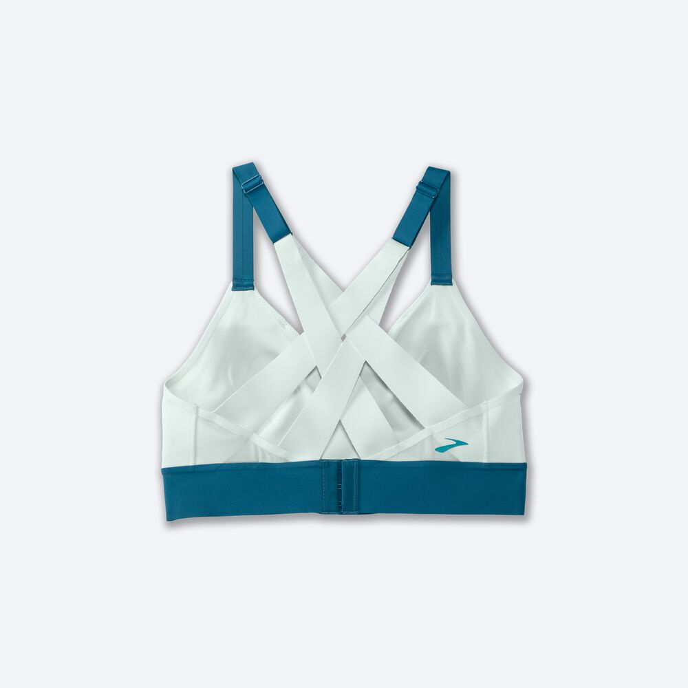 Brooks Drive Interlace Run Bra Női Sportmelltartó Zöld/Világos Menta | HU589276