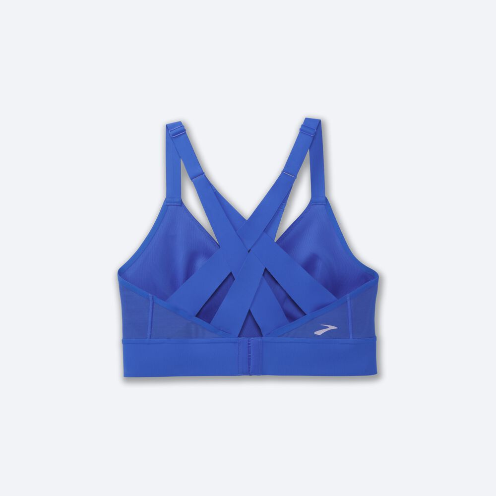 Brooks Drive Interlace Run Bra Női Sportmelltartó Kék | HU621379