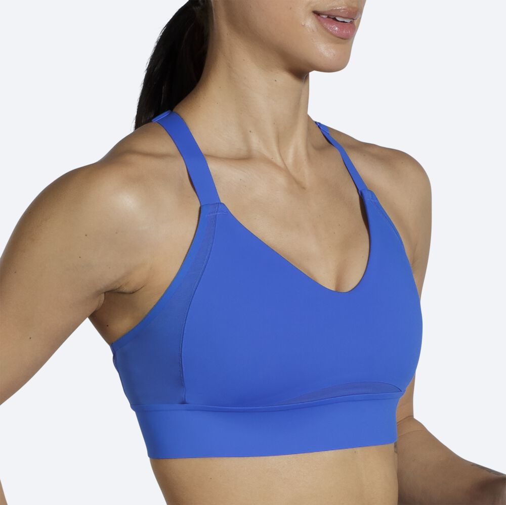 Brooks Drive Interlace Run Bra Női Sportmelltartó Kék | HU621379