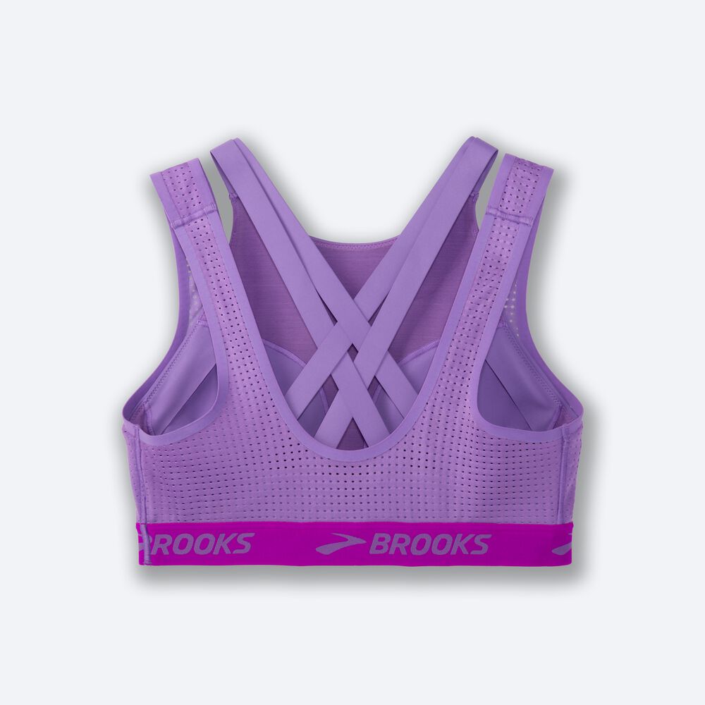 Brooks Drive Mesh Run Bra Női Sportmelltartó Lila | HU058927