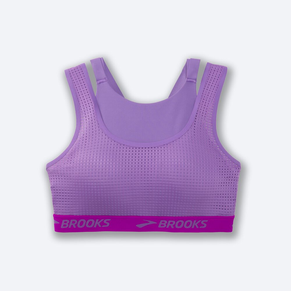 Brooks Drive Mesh Run Bra Női Sportmelltartó Lila | HU058927