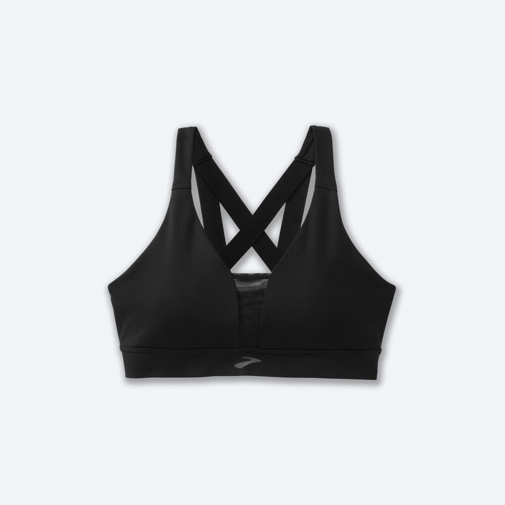 Brooks Drive Plunge Run Bra Női Sportmelltartó Fekete | HU307598