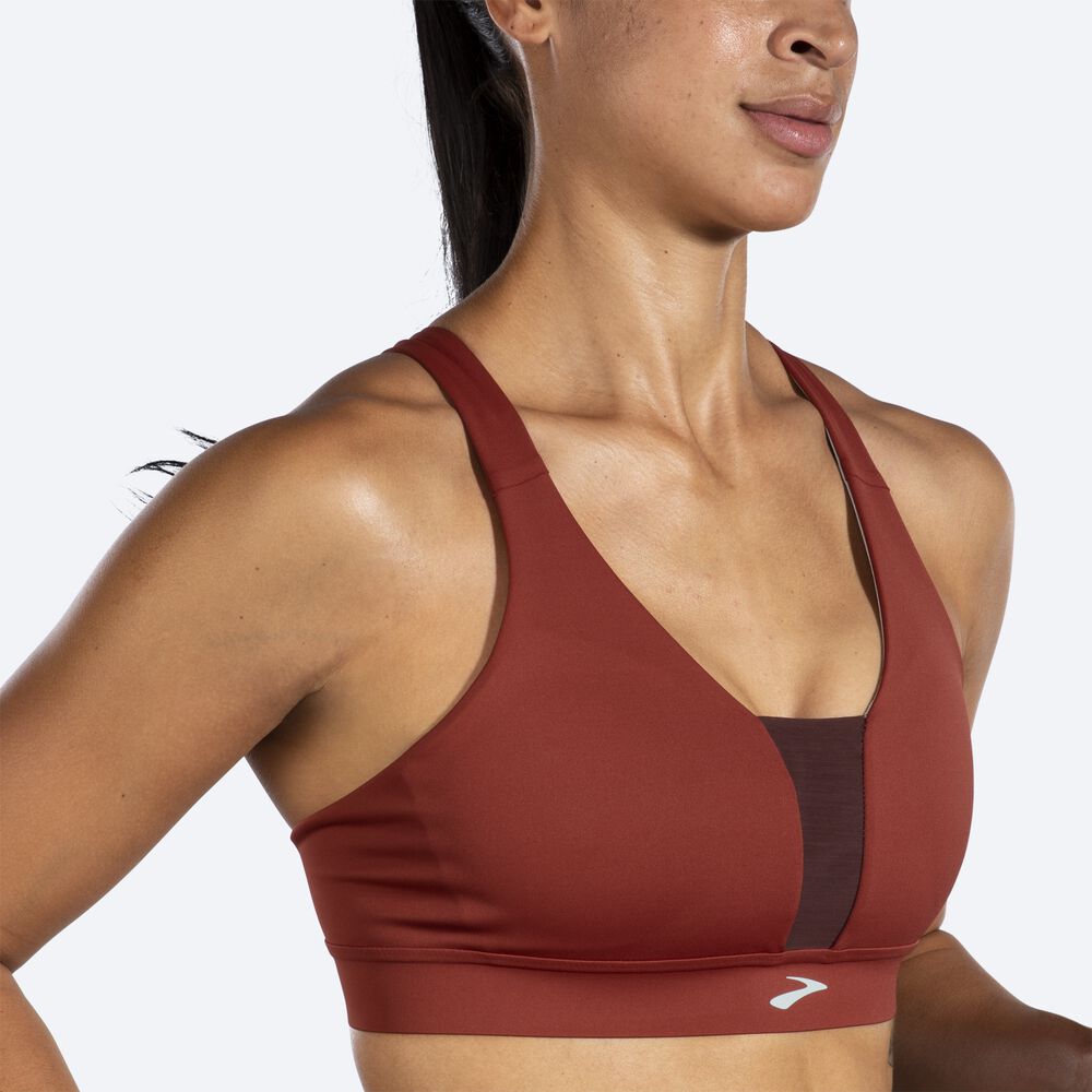 Brooks Drive Plunge Run Bra Női Sportmelltartó Réz/Kék | HU781359