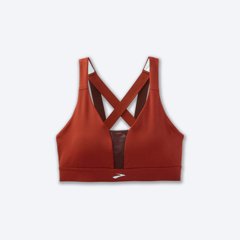 Brooks Drive Plunge Run Bra Női Sportmelltartó Réz/Kék | HU781359