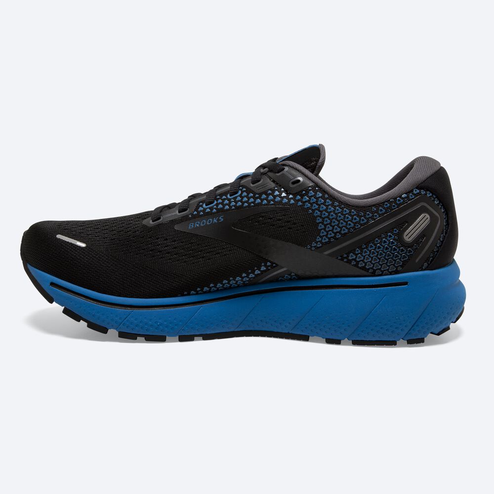 Brooks Ghost 14 Férfi Futócipő Fekete/Kék | HU437968