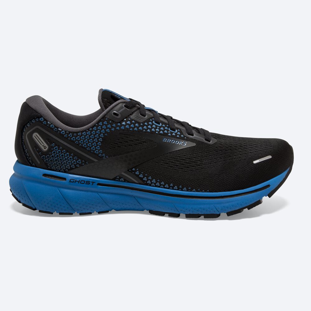 Brooks Ghost 14 Férfi Futócipő Fekete/Kék | HU437968