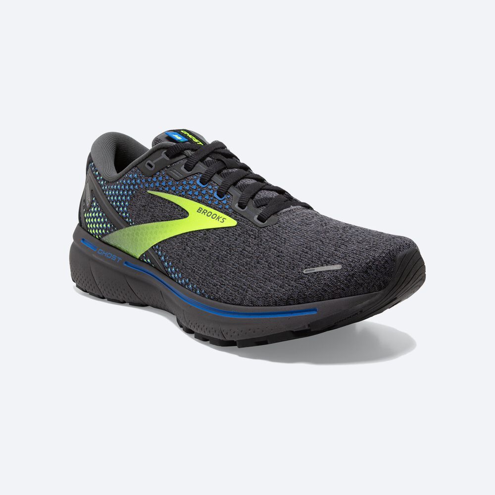 Brooks Ghost 14 Férfi Futócipő Fekete/Kék | HU819025