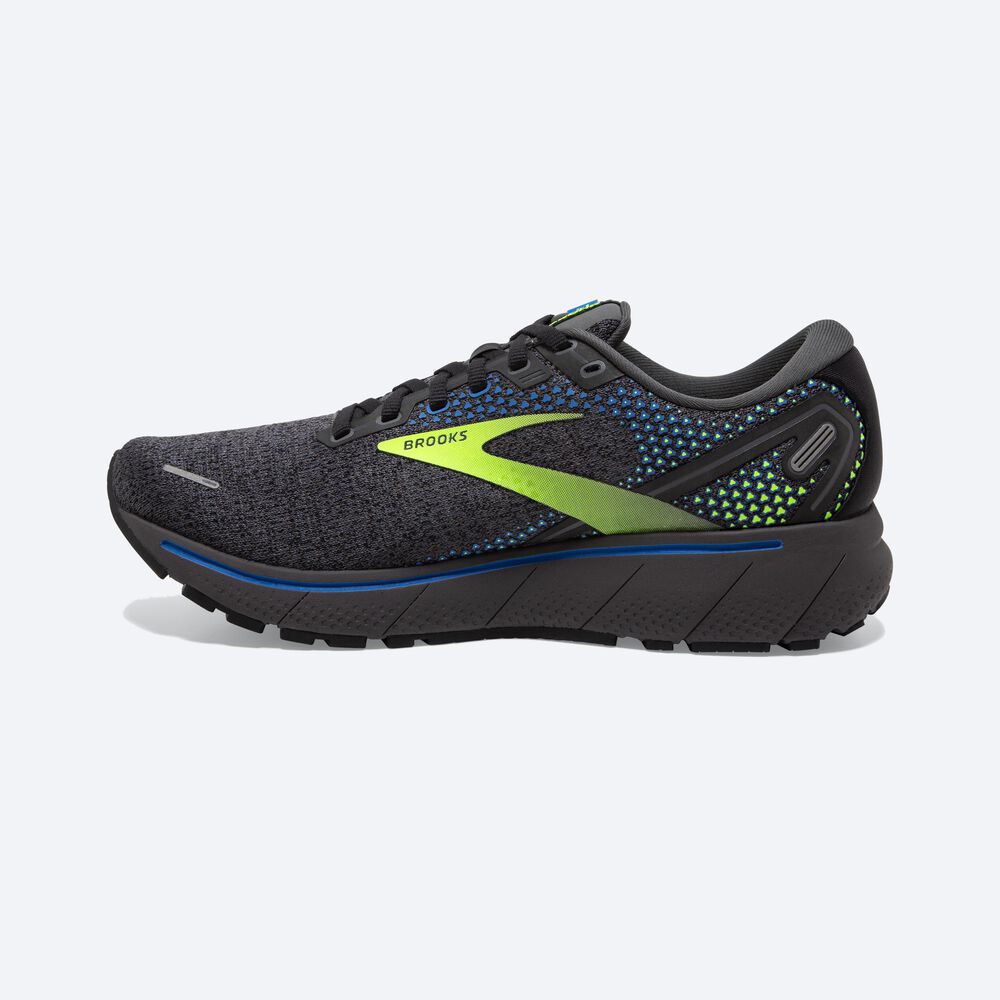 Brooks Ghost 14 Férfi Futócipő Fekete/Kék | HU819025