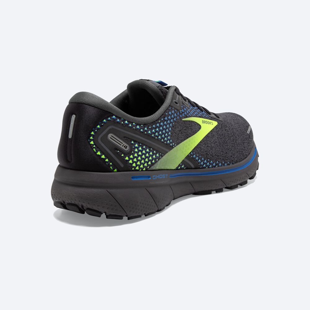 Brooks Ghost 14 Férfi Futócipő Fekete/Kék | HU819025