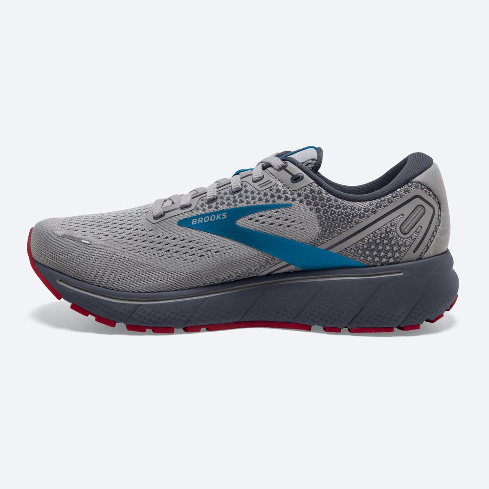 Brooks Ghost 14 Férfi Futócipő Szürke/Kék/Piros | HU076842