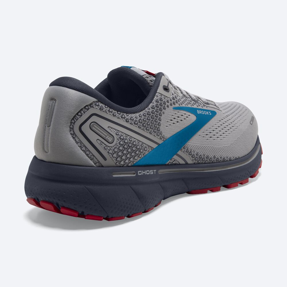 Brooks Ghost 14 Férfi Futócipő Szürke/Kék/Piros | HU076842