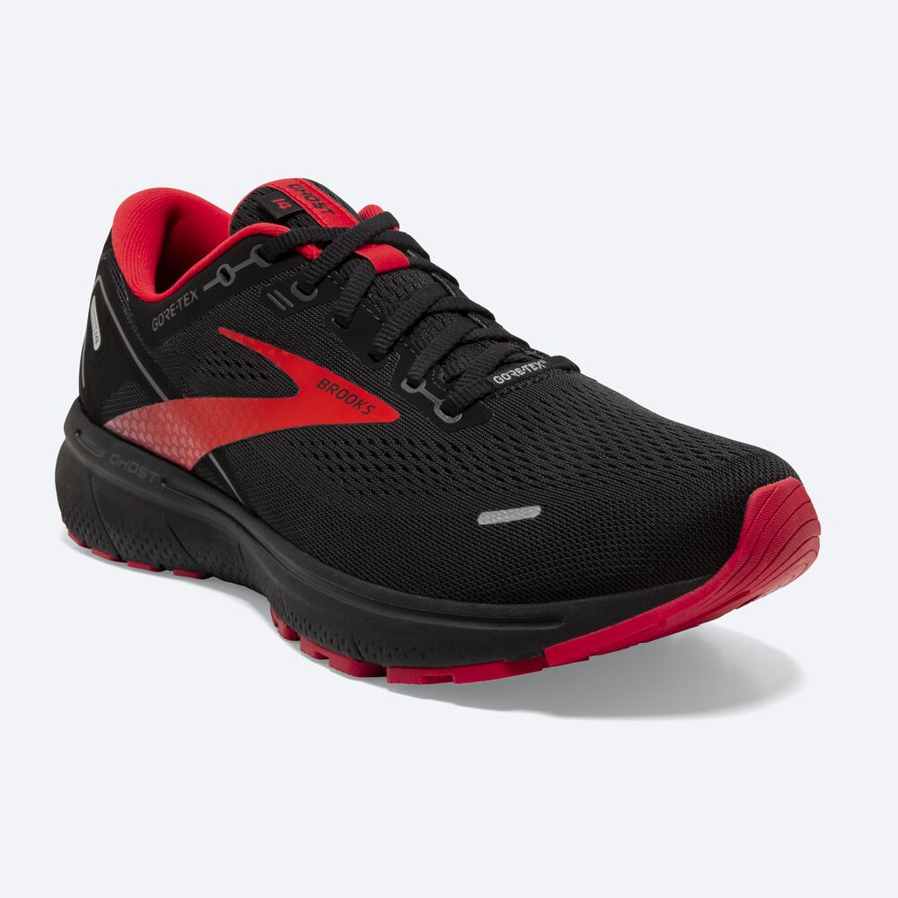 Brooks Ghost 14 GTX Férfi Futócipő Fekete/Piros | HU703982