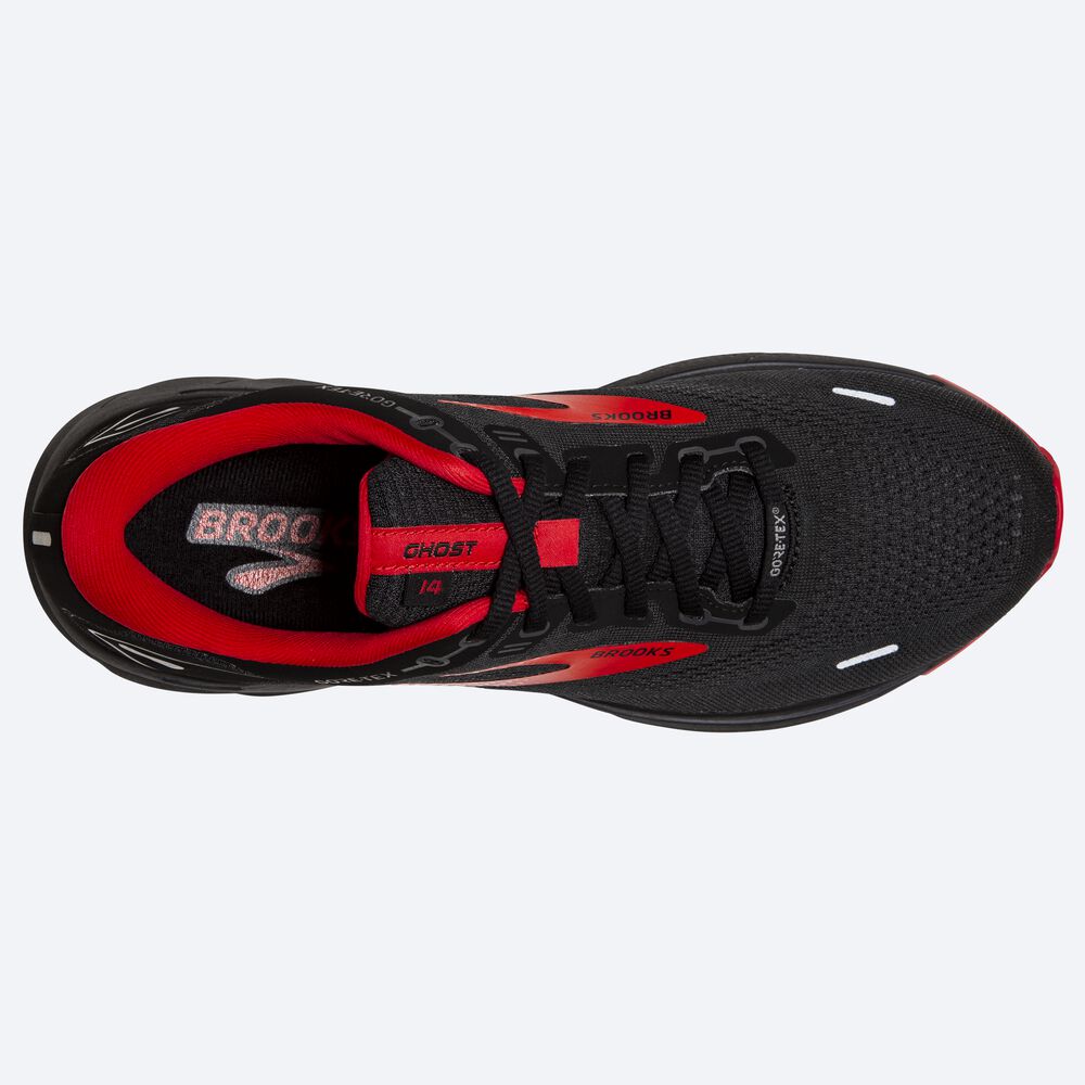 Brooks Ghost 14 GTX Férfi Futócipő Fekete/Piros | HU703982