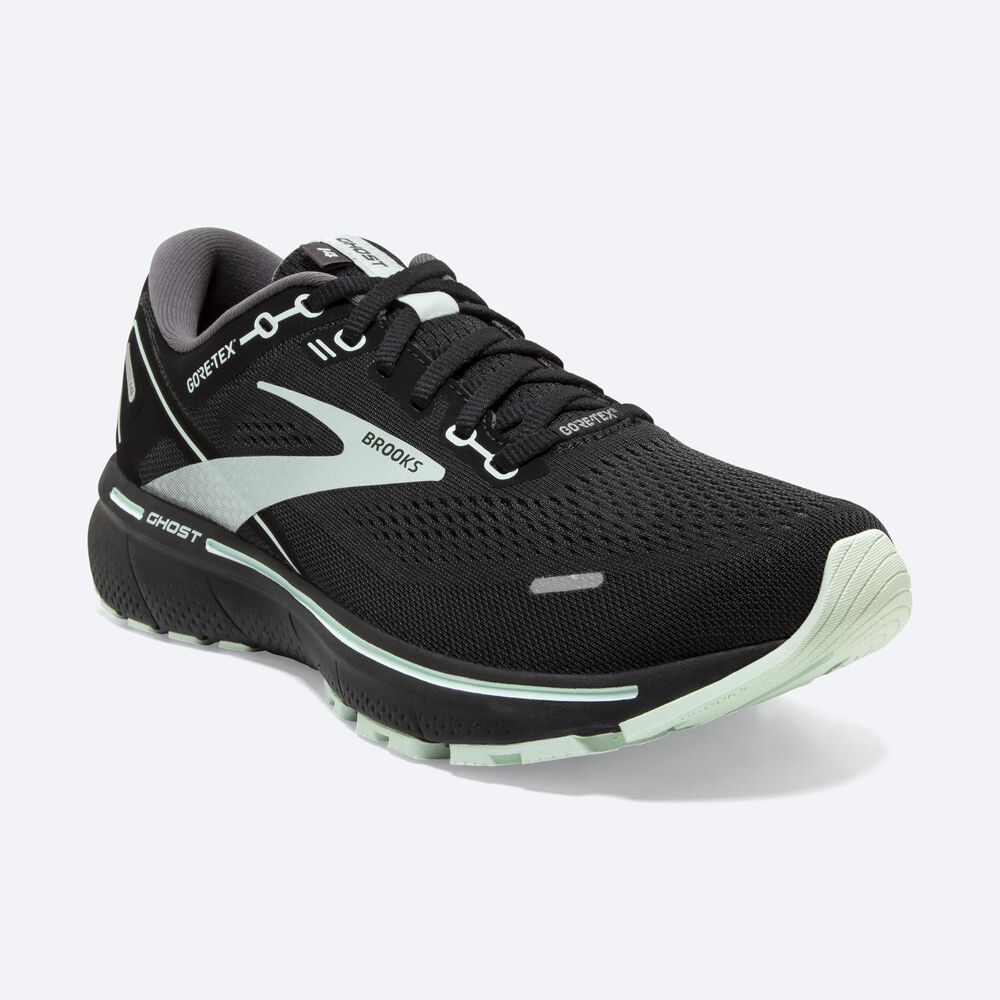 Brooks Ghost 14 GTX Női Futócipő Fekete/Világos Türkiz | HU927368