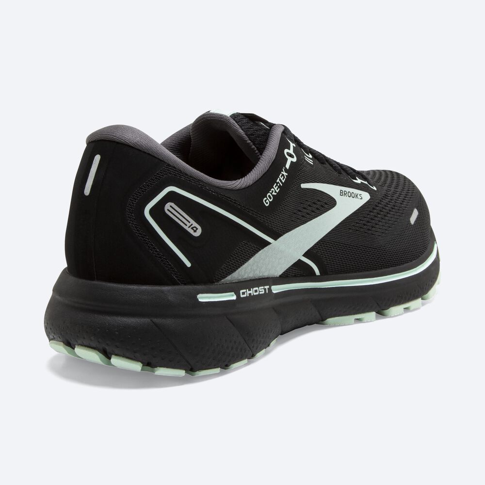 Brooks Ghost 14 GTX Női Futócipő Fekete/Világos Türkiz | HU927368