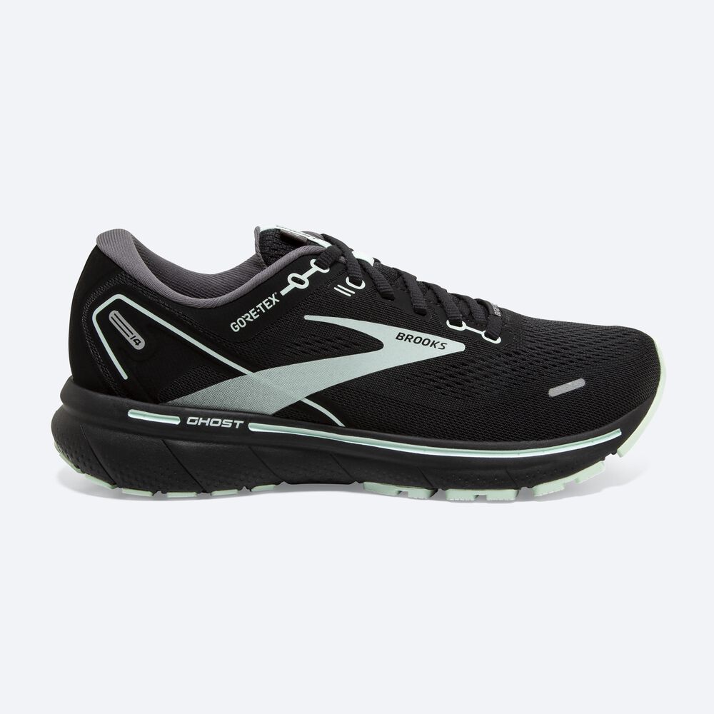 Brooks Ghost 14 GTX Női Futócipő Fekete/Világos Türkiz | HU927368