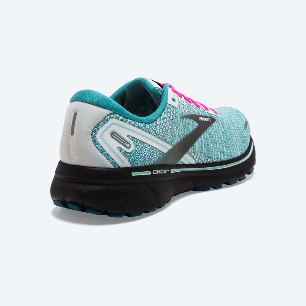 Brooks Ghost 14 Női Futócipő Fehér/Fekete/Kék | HU260483